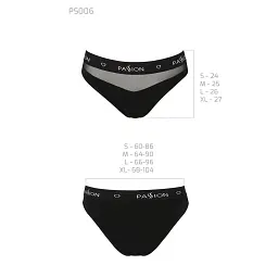 Трусики із прозорою вставкою Passion PS006 Panties black L - мініатюра 3