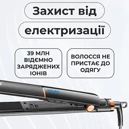 Випрямляч для волосся VGR V-515 з терморегулятором РК-дисплеєм Чорний - мініатюра 5