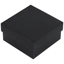 Коробочка подарункова картонна чорна квадратна 9.5х9.5х5 см