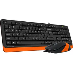 Комплект (Клавіатура та миша) A4Tech F1010 Fstyler USB Black-Orange (F1010 (Orange)) - мініатюра 2