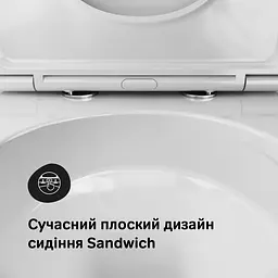 Унітаз підвісний AquaSpin AM.PM Func 54 см, із сидінням мікроліфт білий CFA1903SC - мініатюра 5