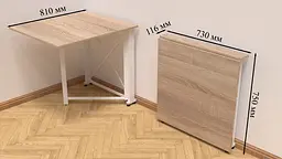 Стіл-книга трансформер Оріон 1 Ferrum-decor 750x810x730 Білий метал ДСП Дуб Сонома 16 мм (FRD-104607) - мініатюра 7