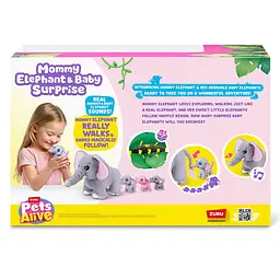 Інтерактивний ігровий набір PETS ALIVE серії "Mama & Baby Surprise" S1 – МАМА СЛОНИХА З СЮРПРИЗОМ Pets & Robo Alive 9570 - мініатюра 9