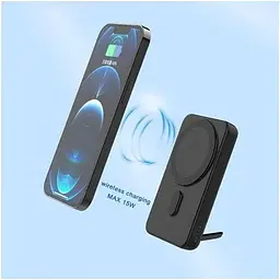 Магнітний павер банк Foldable Magnetic Wireless Charger with зарядний 2-in-1 5000mAh power bank D8 - мініатюра 4