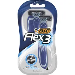 Бритва мужская BIC Flex 3 Comfort, без сменных картриджей, 3 шт.