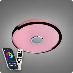 Люстра світлодіодна 517 Dlight RGB з пультом і колонкою 80Вт Білий (02162)