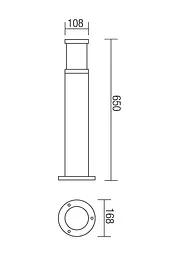 Стовпчик EXTER ST650 E27 1X42W IP54 BR (4.1.1) Redo 9379 - мініатюра 2
