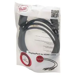 Кабель мультимедійний DisplayPort M to HDMI M 1.8m Cablexpert (CC-DP-HDMI-6) - мініатюра 3