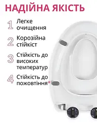 Кришка для унітазу з дитячим сидінням форма U1 з мікроліфтом - мініатюра 12