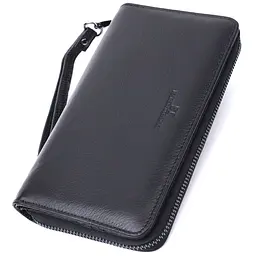 Чоловічий клатч із блоком для карт з натуральної шкіри ST Leather 22694 чорний - мініатюра 1