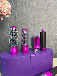 Стайлер + Коробка 5 в 1 HAIR BRUSH Styler для різних типів волосся з функціями надання об’єму, випрямлення, укладання Фіолетовий - мініатюра 3