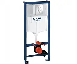Інсталяція для унітазу Grohe Rapid SL 38721001 + овальна кнопка Skate Air Хром 30412