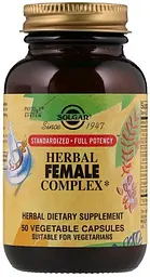 Трав'яний комплекс для жінок Solgar Herbal Female Complex 50 вегетаріанських капсул
