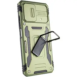 Ударостійкий чохол Camshield Army Ring для Xiaomi Poco X5 5G / Note 12 5G Оливковий / Army Green - мініатюра 4