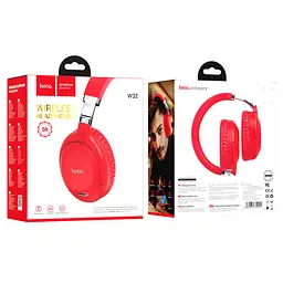 Бездротова Bluetooth стерео гарнітура Hoco W32 BT5.0 навушники Red - мініатюра 3