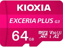 Карта пам'яті Kioxia Exceria Plus G3 microSDXC 64 GB (LMPL3M064GG2)