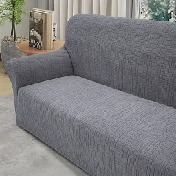 Чохол на диван 3-місний Love You New Corn Fleece светло-сірий (81207) - мініатюра 3