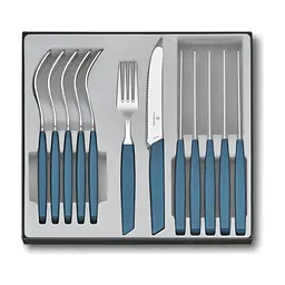 Набор столовых приборов Victorinox Swiss Modern Table Set 12 шт Tomato Blue (6.9096.11W2.12)