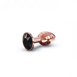 Маленька металева анальна пробка із кристалом Dorcel Diamond Plug S, 7.1х2.7 см, чорний