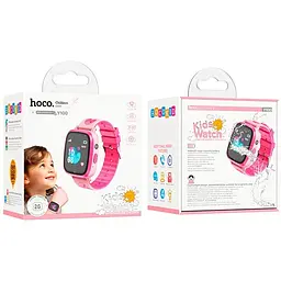 Дитячий смарт-годинник Hoco Y100 Children Watch With Call Function Pink - мініатюра 5