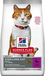 Сухий корм з качкою для кастрованих і стерилізованих котів Hill's Sterilised Duck 1,5 кг