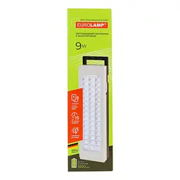Світлодіодний світильник Eurolamp аварійний з сонячною батареєю 45 SMD, 9W, 6500К (EM-45SMD/9W(S)) - мініатюра 2