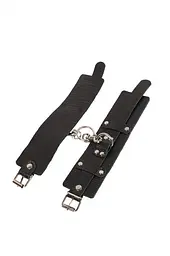 Наручники Leather Dominant Hand Cuffs Black - мініатюра 2