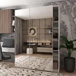 Шафа-купе Doros G-Caiser 2 дзеркала 180х60х240 см Білий (42005019) - мініатюра 5