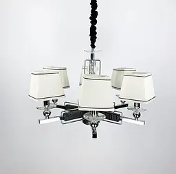 Класична люстра з абажурами RAY Line.F S 8635/6 BK - мініатюра 2