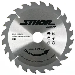 Диск пильний по дереву STHOR Ø=200/30 мм (8829)