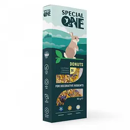 Пончики SPECIAL ONE «Волошка, календула, ромашка» для декоративних гризунів 50г арт.PR242519