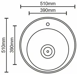Кухонна мийка Platinum 510 декор (SP000011015) - мініатюра 5