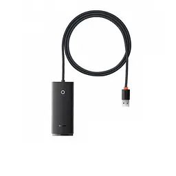 USB-хаб Baseus Lite Series 4-Port USB-A HUB Adapter (USB-A to USB 3. 0x4) 1m чорний