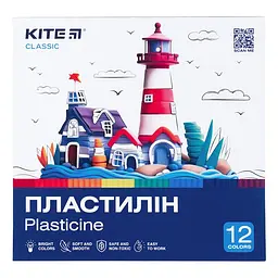 Пластилін Kite Classic, 12 кольорів, 240 г., (K-1086) - мініатюра 2