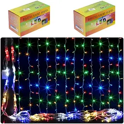Гірлянда-штора електрична 3×2 м, 320 LED, кольорова D-6