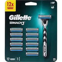 Станок для гоління Gillette Mach 3 з 12 змінними картриджами - мініатюра 2