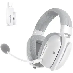 Ігрова гарнітура Attack Shark L80PRO Wireless, 2.4GHz/Bluetooth/3.5mm White (L80PROW_AS) - мініатюра 3