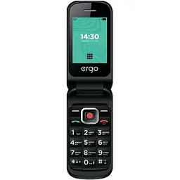 Мобільний телефон бабушкофон Ergo F241 Black - мініатюра 2