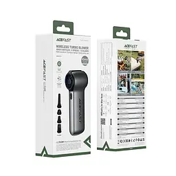 Портативний вентилятор Acefast YF3 powerful handheld fan - 3 швидкості до 4.5 годин сірий - мініатюра 2