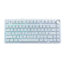 Ігрова механічна клавіатура AULA F75 / Три режими підключення / Seiya Switch / White Lines