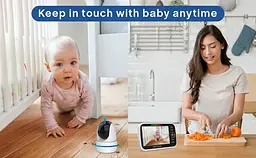Відеоняня Baby Monitor SM651B двостороннім зв'язком, датчиком звука та нічним баченням - мініатюра 7