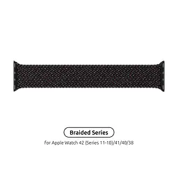 Ремінець ArmorStandart Braided Solo Loop для Apple Watch 42 (Series 11-10)/41/40/38 Black Unity Size 2 (120 mm) (ARM64894)