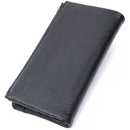 Вертикальний гаманець унісекс із м'якої натуральної шкіри ST Leather 22743 чорний - мініатюра 6