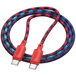 Дата кабель Hoco X116 Meridian Type-C to Type-C 60W (1m) Gradient Red Mix - мініатюра 2