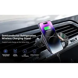 Автотримач із зарядним пристроєм MagSafe Wireless Charger XYJ S17 2 in 1   - мініатюра 10