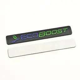 Емблема напис EcoBoost для Ford чорна матова 142х21 мм метал (на скотчі) - мініатюра 2