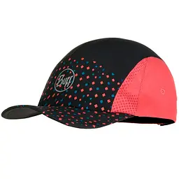 Кепка Buff Run Cap r-liw multi Чорний-Червоний