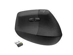 Mишка бездротова Logitech Lift Vertical ErgonoXiaomic Bluetooth 910-006494 Graphite/Black - мініатюра 2
