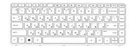 Клавіатура для ноутбука HP Pavilion (14-e) White, (White Frame)
