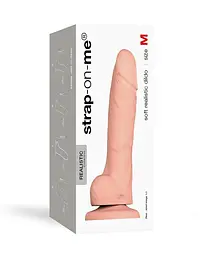 Реалістичний фалоімітатор Strap-On-Me SOFT REALISTIC DILDO Vanilla - Size M - мініатюра 3